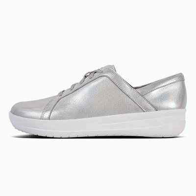 Fitflop F-Sporty II Leather Lace-Up - Sneaker Damen - Silber (RKA716920)